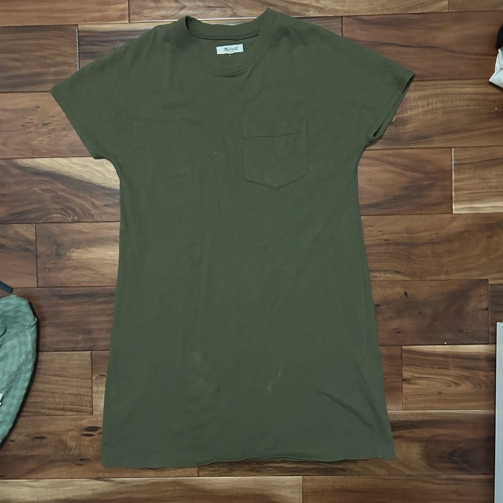 Olive Green T-Shirt Dress
